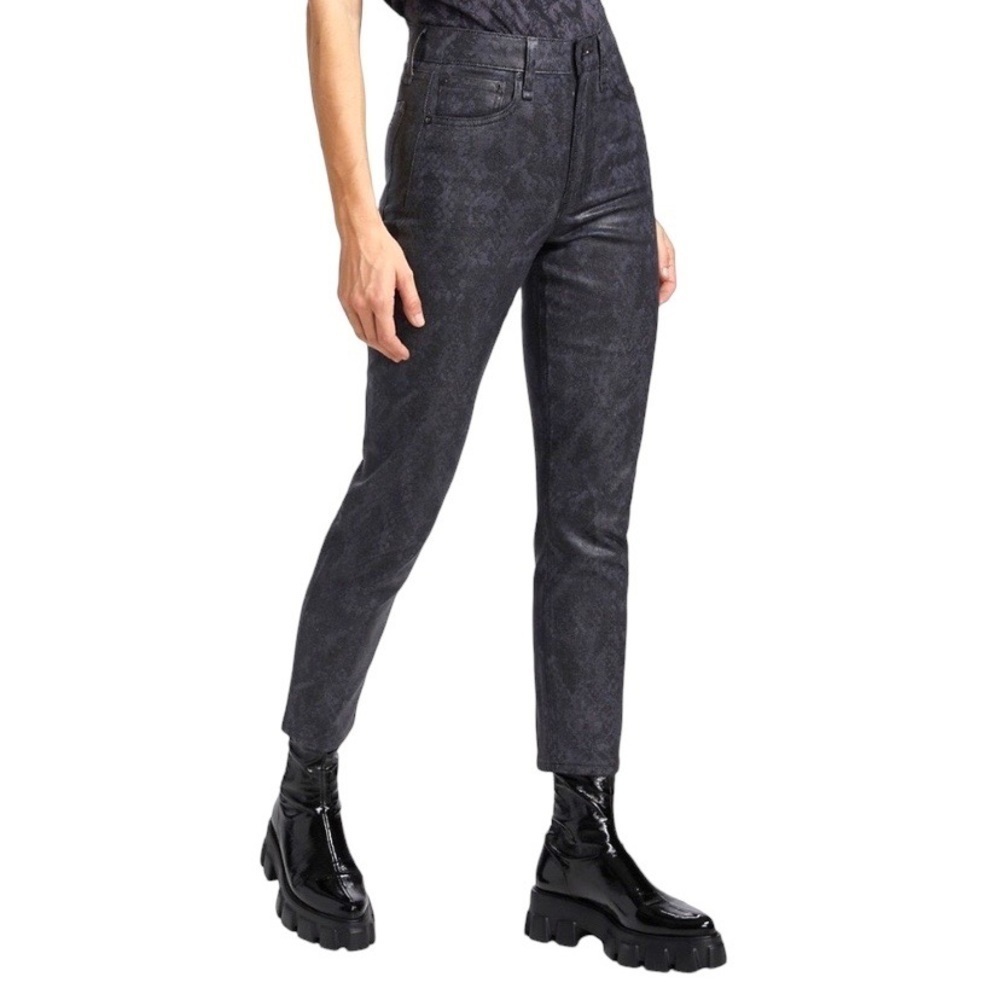 Rag & bone high-rise coated ankle-cigarette jeans - Size 29